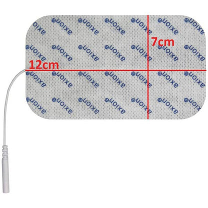 Electrodes (large), 12x7 cm - 2 pieces - suitable for axion, Prorelax, Promed - 2mm plug connection