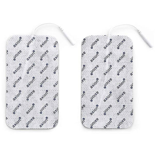 Elektroden (groß), 12x7 cm - 2 Stück - passend zu axion, Prorelax, Promed - 2mm Steckanschluss