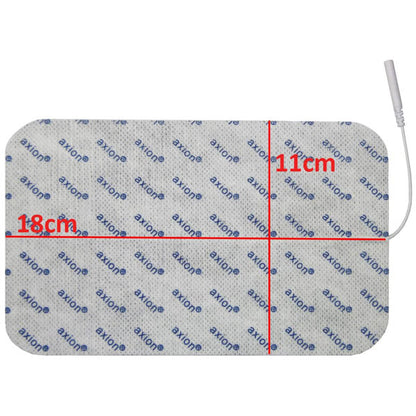 Electrodes (very large), 18x11 cm - 2 pieces - suitable for axion, Prorelax, Promed - 2mm plug connection