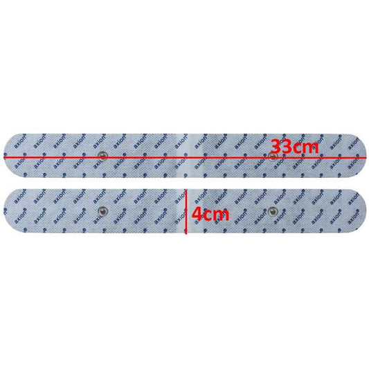 Rücken-Elektroden 33x4.5 cm - 2 Stück - passend zu Beurer, Sanitas - 3,5mm Druckknopf