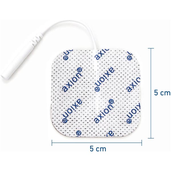 Elektroden, 5x5 cm - 20 Stück - passend zu axion, Prorelax, Promed, Auvon - 2mm Steckanschluss