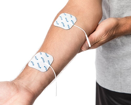 Elektroden, 5x5 cm - passend zu Prorelax, Promed, auvon - 4 Stück - 2mm Steckanschluss