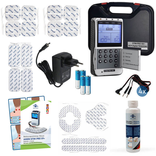 4 Kanal TENS Gerät STIM-PRO X9+ Rücken-Bundle inklusive Kontaktspray