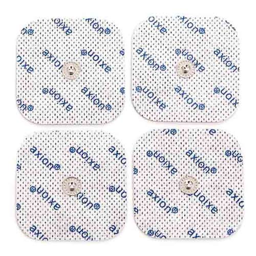 Electrodos de 5x5 cm - 4 piezas - compatibles con Compex - conexión de botón de 3,75mm