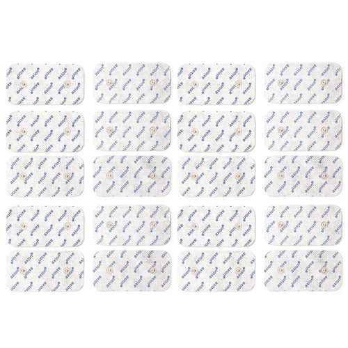 Electrodes 10x5 cm - 20 pieces - suitable for Compex - 3.75mm snap