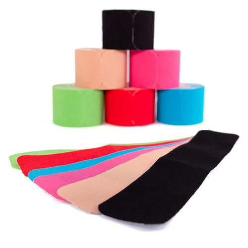 Set of 6 mixed kinesiology tape 5cm pre-cut from axion
