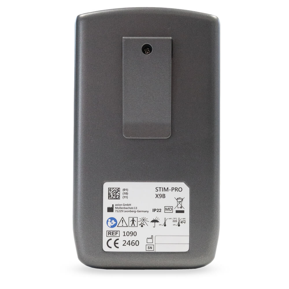 Appareil TENS 2 canaux STIM PRO ECO - Appareil TENS manuel compact et puissant pour la thérapie de la douleur avec 4 électrodes de 5x5 cm - paramètres réglables - axion Appareil TENS 2 canaux STIM PRO ECO - Appareil TENS manuel compact et puissant pour la thérapie de la douleur avec 4 électrodes de 5x5 cm - paramètres réglables - axion