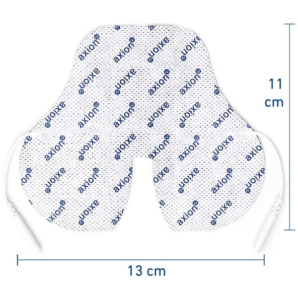 Neck electrodes 11x13 cm - 2 pieces - suitable for axion, Prorelax, Promed, Auvon - 2mm plug connection