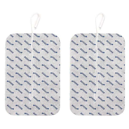 Elektroden (sehr groß), 18x11 cm - 2 Stück - passend zu axion, Prorelax, Promed - 2mm Steckanschluss