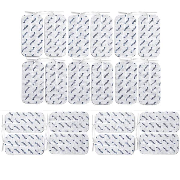 Electrodes - 10x5 cm - 20 pieces - suitable for axion, Prorelax, Promed, Auvon - 2mm plug connection