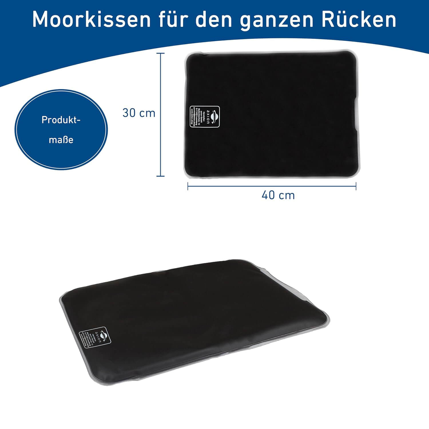 Grand coussin de tourbe pour le dos et le ventre | axion – axion GmbH