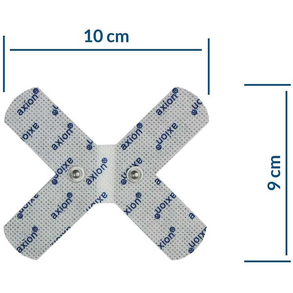 Electrodos para articulaciones de 10x9cm - 2 piezas -compatibles con Beurer, Sanitas/Vitalcontrol - conexión de botón de 3,5mm