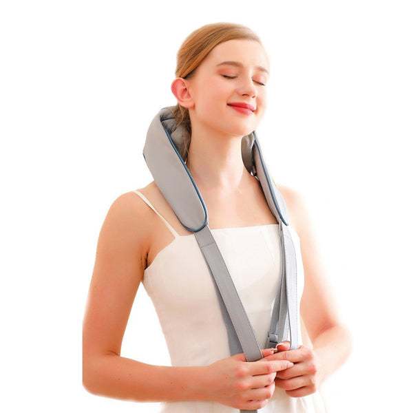 Massaggiatore cervicale senza fili Kraftwerk con funzione di riscaldamento e cintura elastica grigia