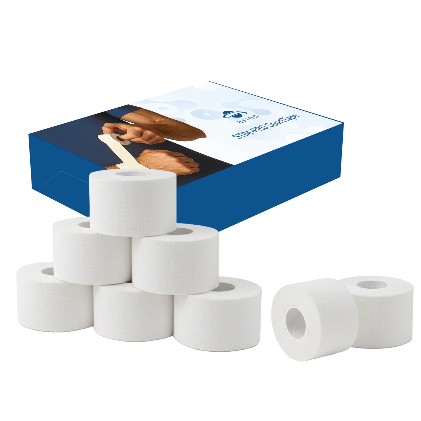 Tape deportivo rígido, no elástico – 8 rollos (3,8 cm x 13,7 m)