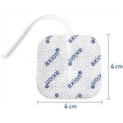 Electrodes, 4x4 cm - 16 pieces - suitable for axion, Prorelax, Promed, Auvon - 2mm plug connection