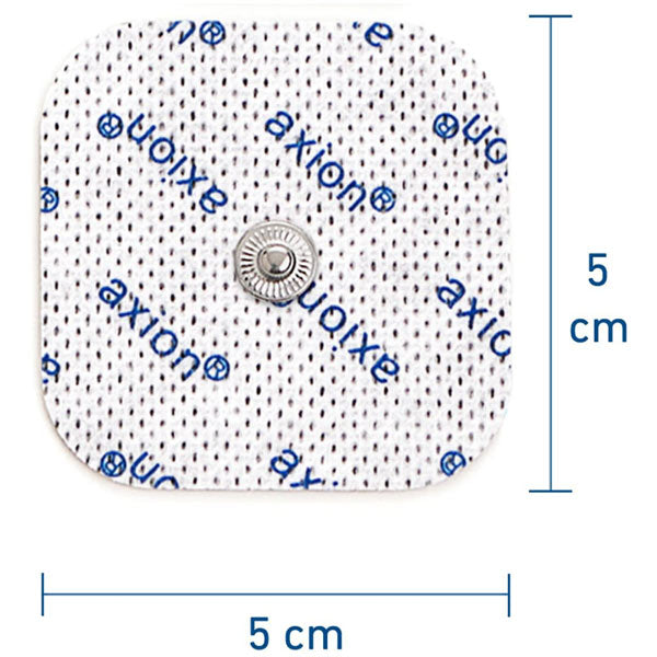 Electrodos de 5x5 cm - 20 piezas - compatibles con Beurer, Sanitas / Vitalcontrol - conexión de botón de 3,5mm