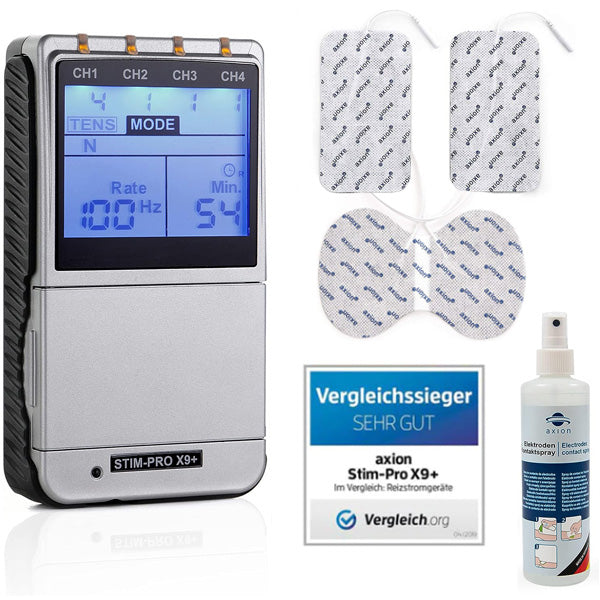 Electroestimulador analgésico y muscular STIM-PRO X9+ con spray de contacto