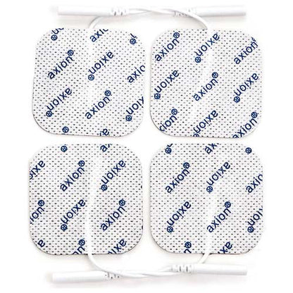 Electrodes, 5x5 cm - 4 pieces - suitable for axion, Prorelax, Promed, Auvon - 2mm plug connection
