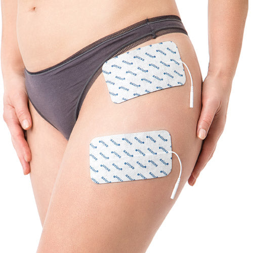 Axion Elektrodenpads passend zu Prorelax, Promed, axion - 12x7cm, 2mm Steckanschluss, 2 St.,selbstklebende TENS EMS Elektroden für TENS EMS Geräte