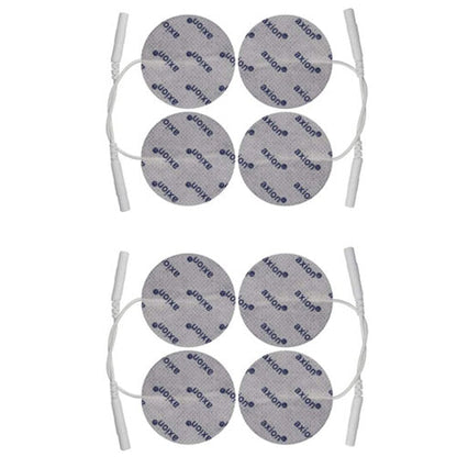 Electrodes Ø 5 cm round - 8 pieces - suitable for axion, Prorelax, Promed, Auvon - 2mm plug connection