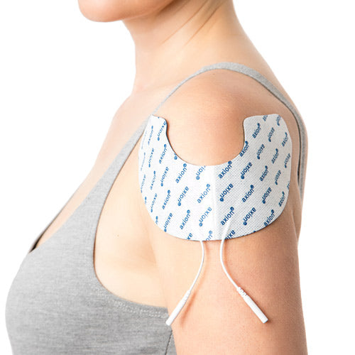 Special electrode (shoulder) - 2 pieces - suitable for axion, Prorelax, Promed - 2mm plug connection