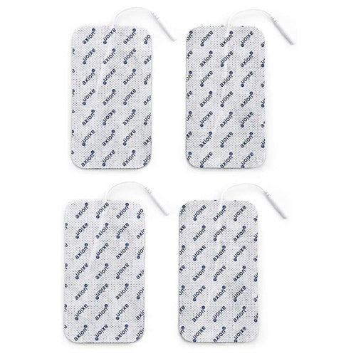 Large electrodes (cellulite, saddlebags), 12x7 cm - 4 pieces - suitable for axion, Prorelax, Promed, Auvon - 2mm plug connection