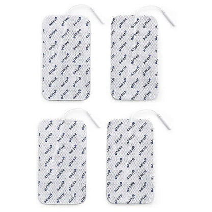 Large electrodes (cellulite, saddlebags), 12x7 cm - 4 pieces - suitable for axion, Prorelax, Promed, Auvon - 2mm plug connection